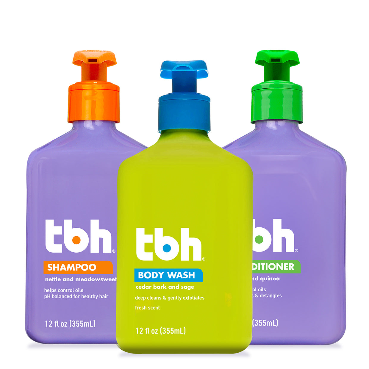 tbh® kids shampoo, conditioner & body wash kit - 3 in 1