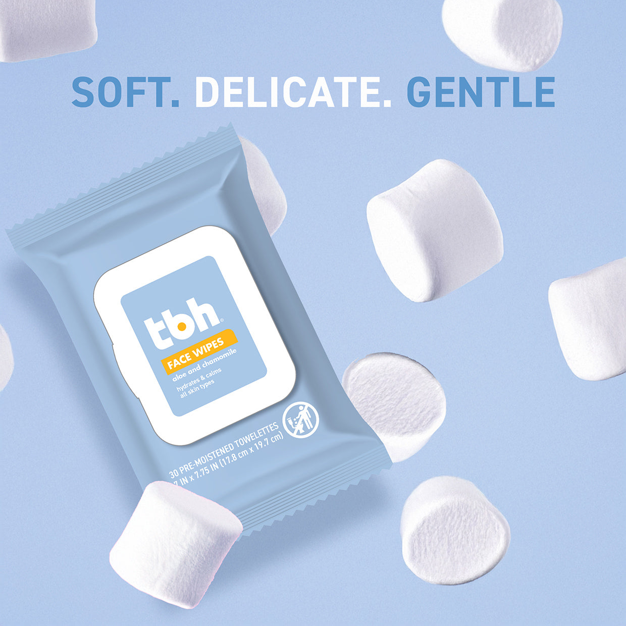 tbh® kids gentle face wipes