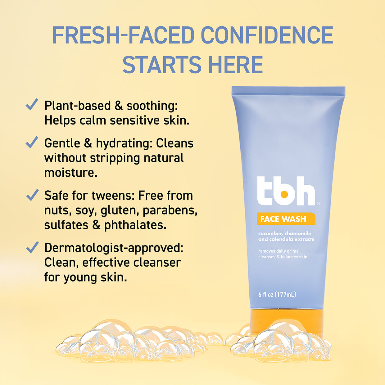 tbh® kids gentle face cleanser mini